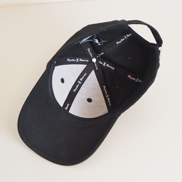 Psycho Bunny Lenox Baseball Cap Youth One Size Strapback Black Logo Embroidered - Picture 6 of 10